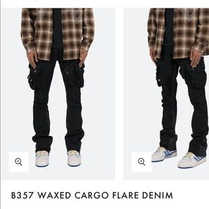 MNML B357 Waxed Cargo Flare Denim 36